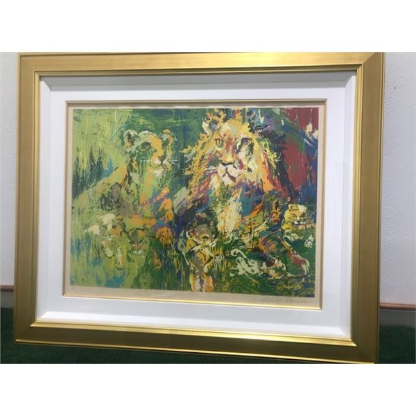 Lion Family by LeRoy Neiman (1921-2012)