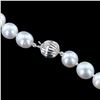 Image 3 : 10MM to 13MM SILVER South Sea Cultured Pearl Necklace with 14K White Gold Clasp