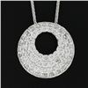 Image 3 : Hearts On Fire 18K Gold 1.05 ctw Pave Diamond Cluster Open Circle Pendant Neckla