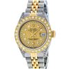 Image 2 : Rolex Ladies Two Tone 18K Champagne String Diamond Lugs Datejust Wristwatch