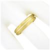Image 3 : NEW Mens 14k Yellow Gold 5.6mm Grooved Brushed Finish Dome Wedding Band Ring