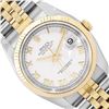 Image 1 : Rolex Mens Two Tone Sapphire Quickset White Roman Dial Datejust With Rolex Box