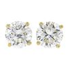 Image 2 : NEW 18k Gold 1.81 ctw GIA Round Brilliant Diamond 4 Prong Martini Stud Earrings