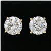 Image 6 : NEW 18k Gold 1.81 ctw GIA Round Brilliant Diamond 4 Prong Martini Stud Earrings