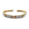 Image 4 : 14KT Yellow Gold 5.20 ctw Diamond Straight-Line Bracelet