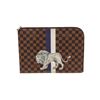 Image 1 : Louis Vuitton Brown Damier Ebene Lion Chapman Pochette Jour GM