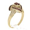 Image 7 : Solid 14k Yellow Gold 1.10 ctw Channel Set Diamond & Ruby Infinity Knot Band Rin