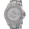 Image 5 : Rolex Mens Stainless Steel Platinum Dial 40MM Yacht Master Wristwatch