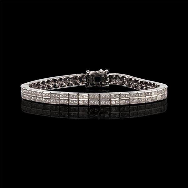 5.15 ctw Diamond 14KT White Gold Tennis Bracelet