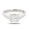 Image 3 : 1.08 ctw G COLOR SI2 CLARITY CENTER Diamond Platinum Ring