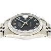 Image 8 : Rolex Stainless Steel Black Roman Datejust 36MM Wristwatch