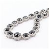 Image 1 : 67.38 ctw Fancy Black Diamond and 8.30 ctw Diamond 14K White Gold Necklace