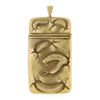 Image 2 : Art Nouveau Repoussï¿½ Snake 18k Gold Open Match Striker Box Pendant w/ Diamond