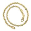 Image 4 : 14k Two Tone Gold 7.5" 3.1mm Fancy Polished Unique Twisted Link Chain Bracelet