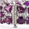 Image 3 : 82.39 ctw UNHEATED Pinkish Purple Kashmir Sapphire and 1.72 ctw Diamond Platinum