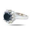 Image 2 : 2.27 ctw Fancy Black CENTER Diamond 14K White Gold Ring (2.27 ctw Diamonds)