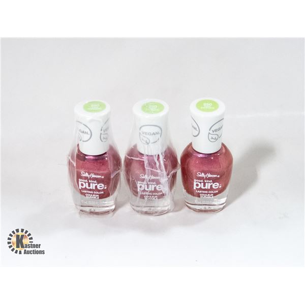 NEW 3 PACK OF SALLY HANSEN LASTING COLOUR NAIL