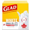 Image 1 : NEW 100 BAGS GLAD WHITE SMALL 25L
