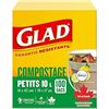 Image 1 : NEW 100 BAGS GLAD COMPOST SMALL 10L