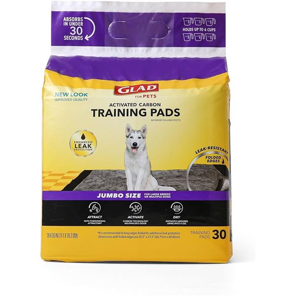 NEW 30 TRAINING PADS GLAD 28 X 30 INCHES