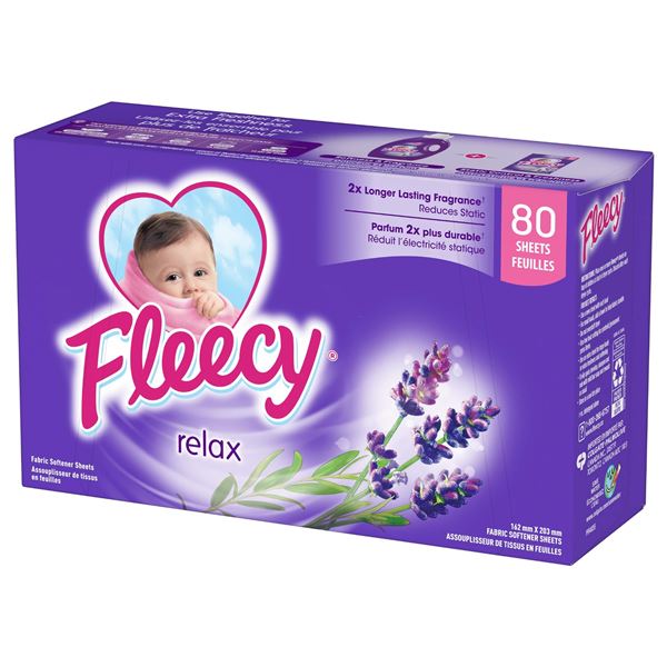 NEW 80 SHEETS FLEECY RELAX FABRIC SOFTENER SHEETS