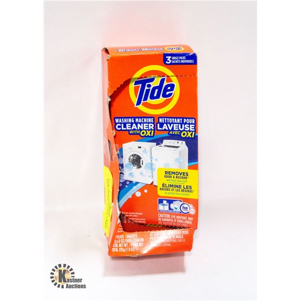 NEW 3 SINGLE PACKS TIDE WASHING MACHINE CLEANER