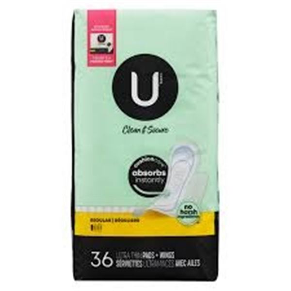NEW 36 ULTRA THIN KOTEX CLEAN & SECURE