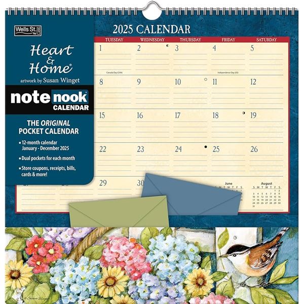 NEW WELLS ST HEART & HOME 2025 NOTENOOK CALENDAR