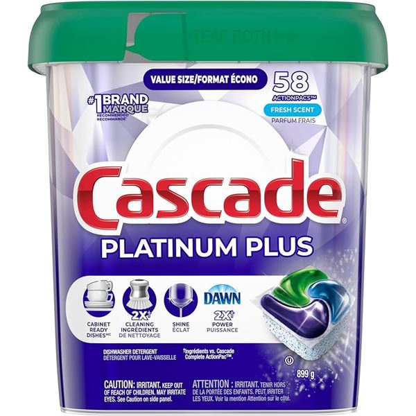 NEW 899G CASCADE PLATINUM PLUS DETERGENT