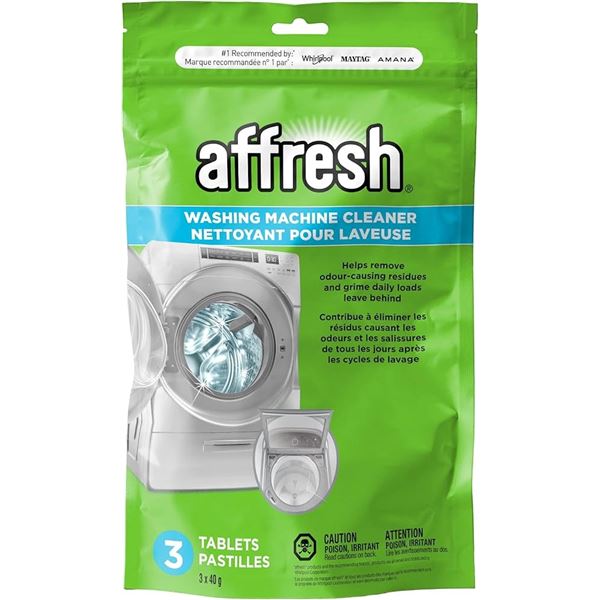 NEW 3 X 40G AFFRESH WASHING MACHINE CLEANER