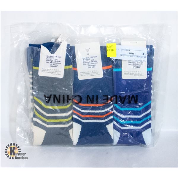 NEW 3 PAIRS OF BIGSKI SOCKS KIDS