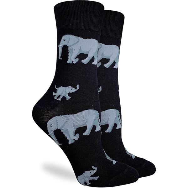 NEW GOOD LUCK SOCK WOMENS ELEPHANT FAMILY SOCKS