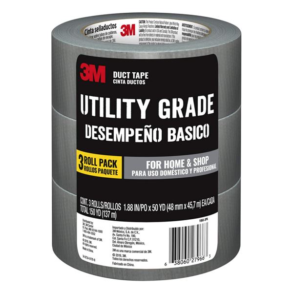 NEW 3 PACK OF UTILITY GRADE DUCT TAPE 50 YARDS