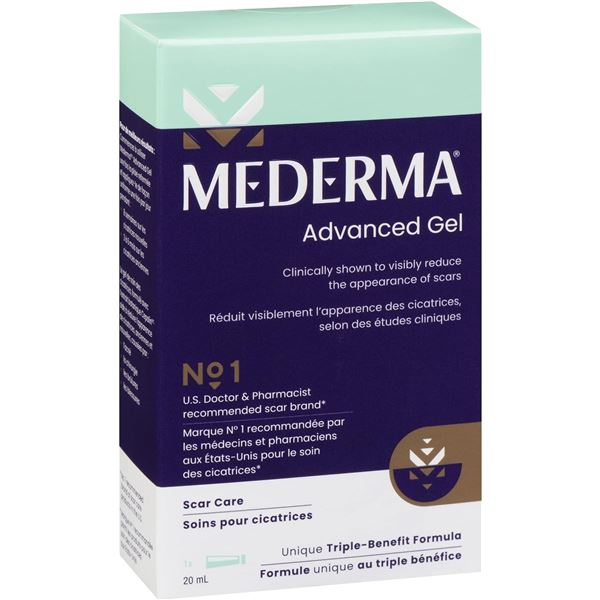 NEW WITH BOX 2 X 20ML MEDERMA  ADVANCED SCAR GEL