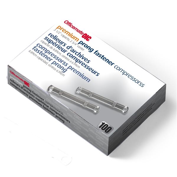 NEW 100 OFFICEMATE PRONG FASTENERS COMPRESSORS