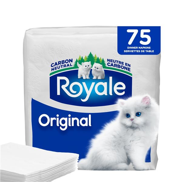 NEW 75 DINNER NAPKINS ROYALE