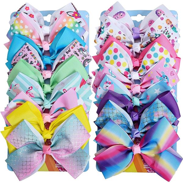 NEW PACK OF 18 PARTY HAIR BOWS CHILDREN PACK