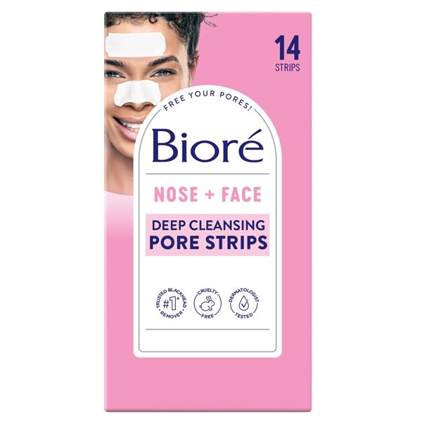 NEW 14 STRIPS BIORE NOSE + FACE PORE STRIPS