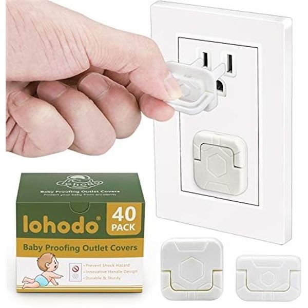 NEW 40 MIXED OUTLET COVERS BABY PROOF WHITE