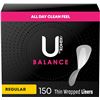 Image 1 : NEW 150 CT U BY KOTEX BALANCE DAILY LINER