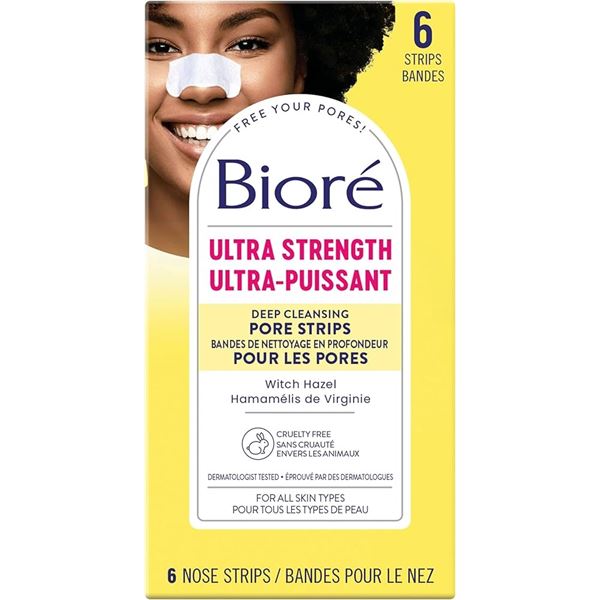 NEW 6 NOSE STRIPS BIORE ULTRA STRENGTH