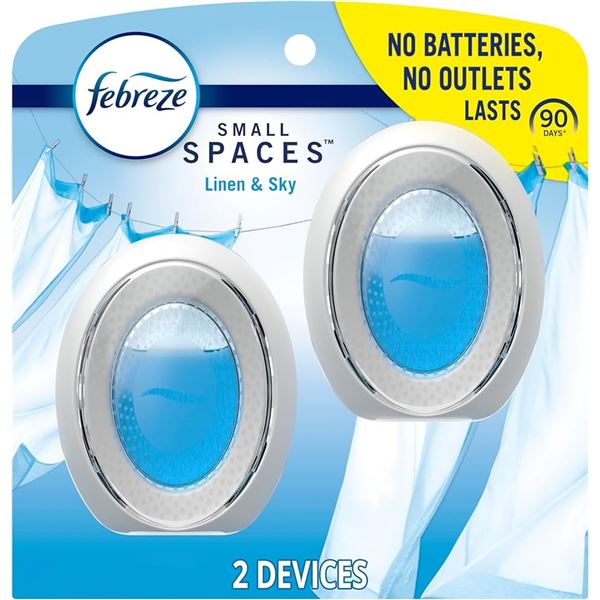 NEW 2 X 7.5ML FEBREZE SMALL SPACES AIR FRESHENERS