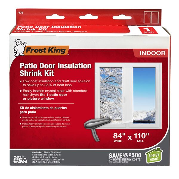 NEW FROST KING PATIO DOOR INSULATION SHRINK KIT