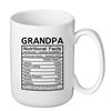 Image 1 : NEW 15 OZ AWESOME GRANDPA NUTRITIONAL FACTS MUG