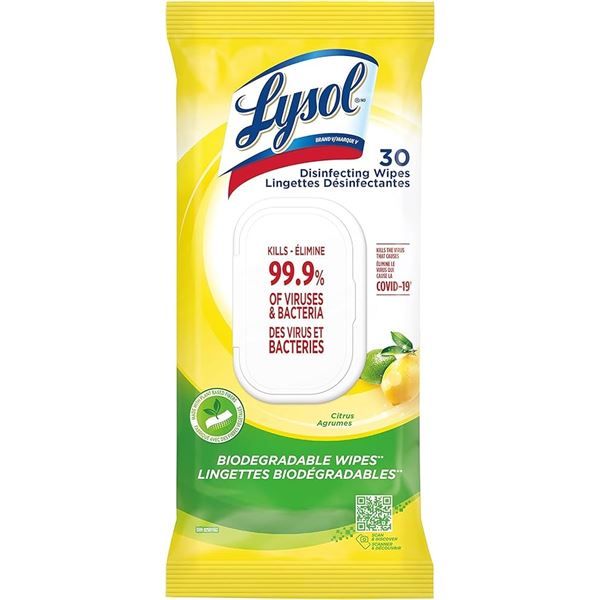 NEW 30 LYSOL DISINFECTING WIPES