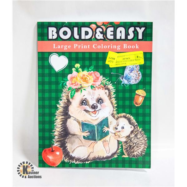 NEW BOLD & EASY LARGE PRINT COLORING BOOK