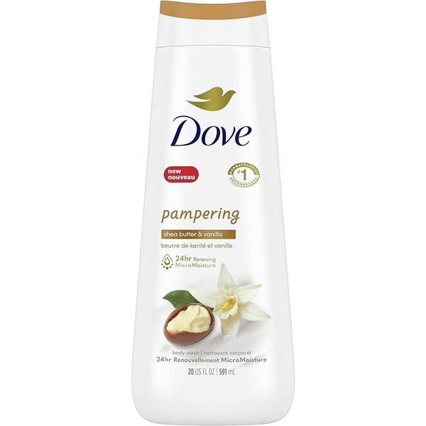 NEW 591ML DOVE PAMPERING SHEA BUTTER & VANILLA