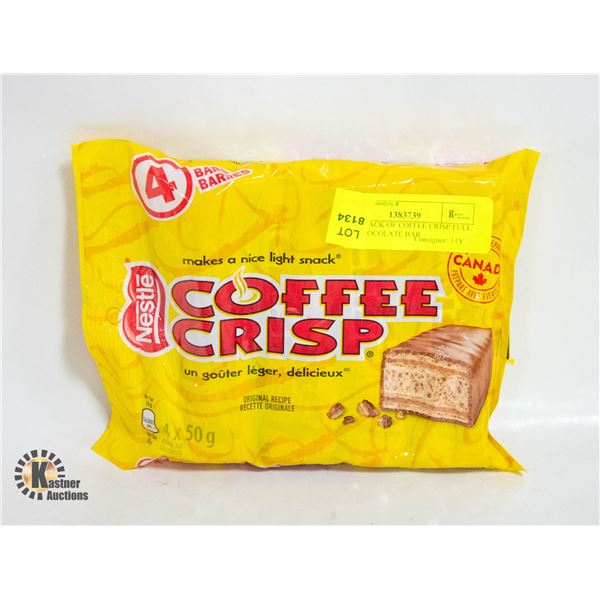 NEW 4 PACK OF COFFEE CRISP FULL SIZE CHOCOLATE BAR