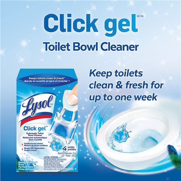 NEW 4 X 5G LYSOL CLICK GEL TOILET BOWL CLEANER