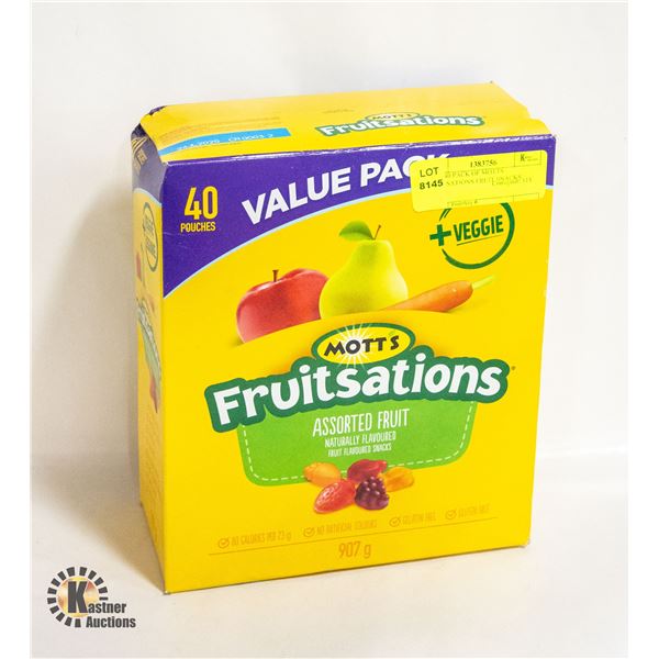 NEW 40 PACK OF MOTTS FRUITSATIONS FRUIT SNACKS